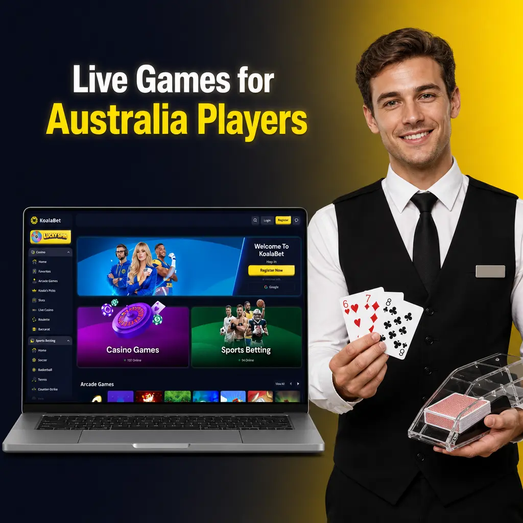 Live dealer casino games for Australia players with AUD bet limits, featuring Football Studio, Auto-Roulette VIP, and Crazy Time